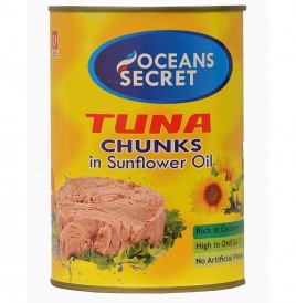 Oceans Secret Tuna Chunks In Sunflower Oil  Tin  425 grams